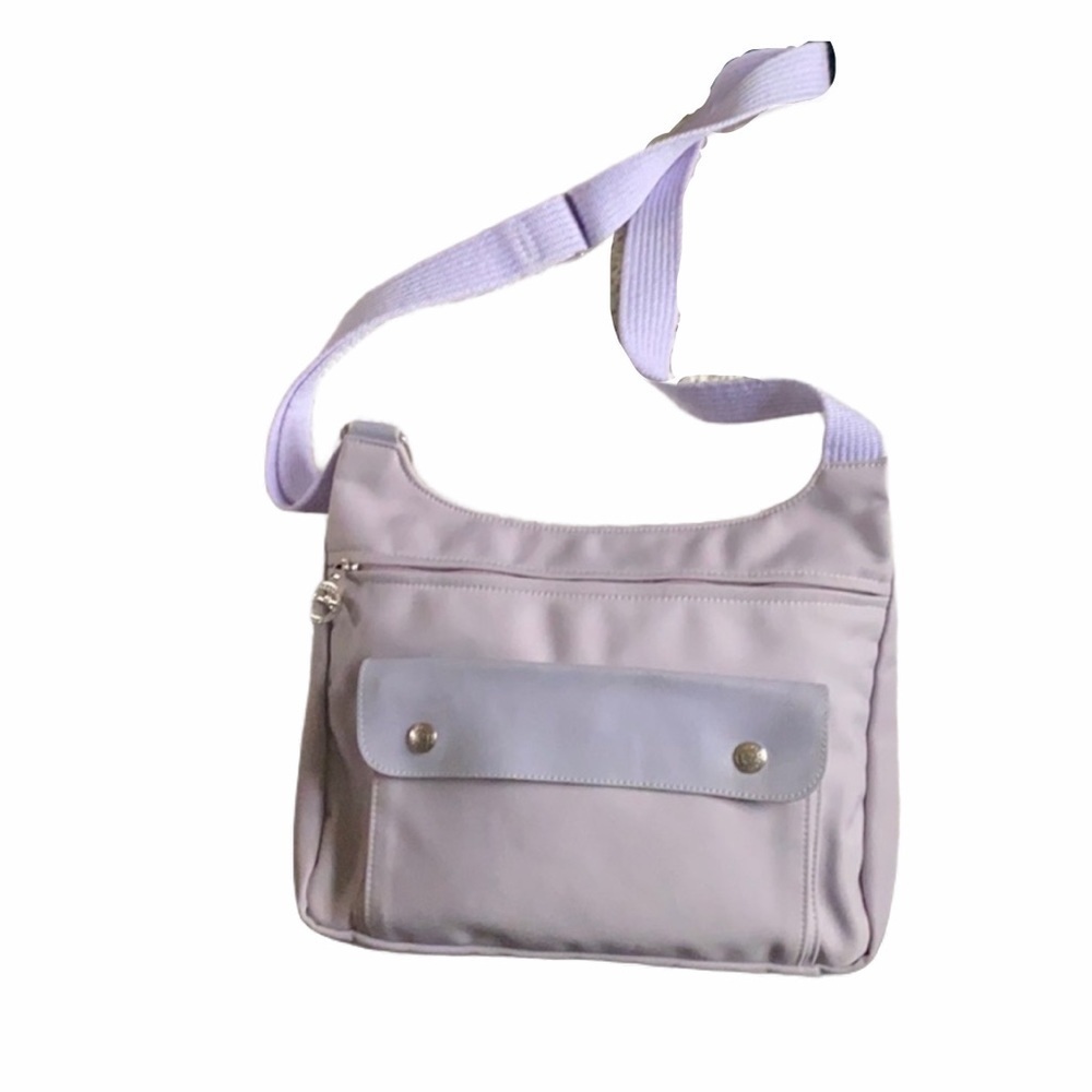 Longchamp Le Pliage Messenger Bag in Light Purple | Vintage Y2K Crossbody